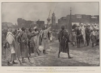 Der Aufstand in Marokko, Kabyle-Stämme verweigern Tribut an den Steuereintreiber des Sultans